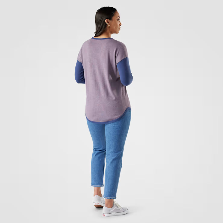 Smartwool Merino Women's Shadow Pine Colorblock Crew Sweater - Image 2