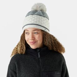Smartwool Merino Cable Knit Colorblock Pom Beanie