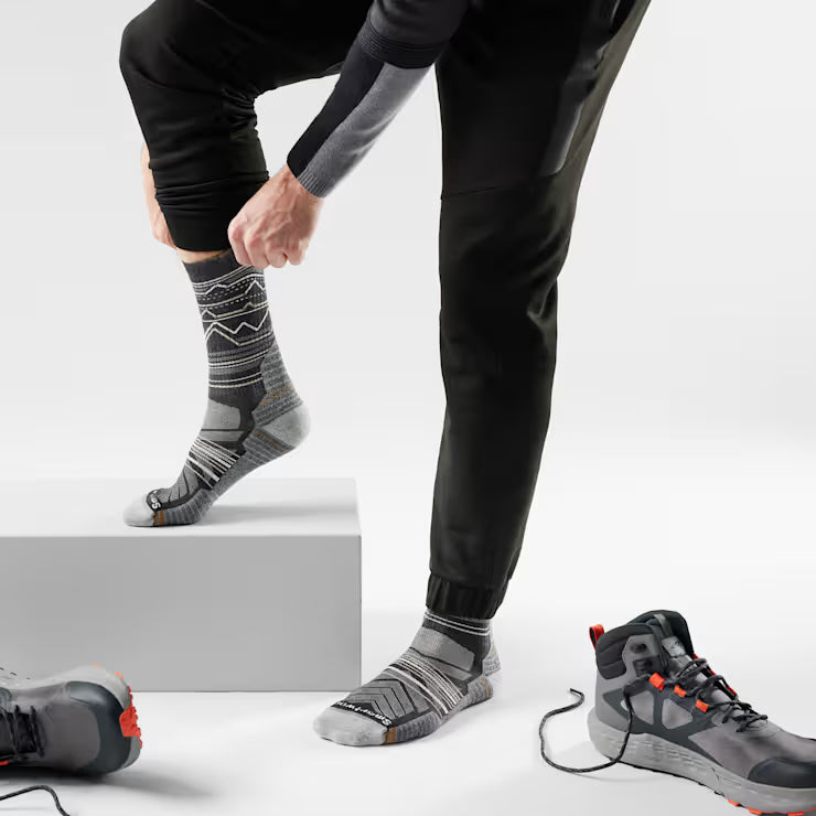 Smartwool Merino Hike Mountain Range Pattern Crew Socks - Image 2