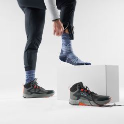 Alternative view of Smartwool Merino Hike Mountain Range Pattern Crew Socks
