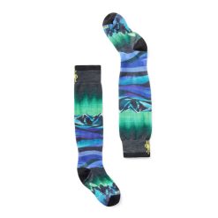 Alternative view of Smartwool Merino Junior Ski Aurora Flash Print Over The Calf Socks