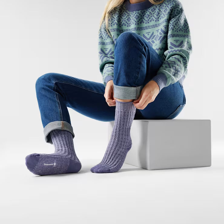 Smartwool Merino Women's Everyday Cozy Waffle Press Crew Socks - Image 2