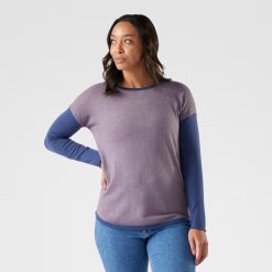 Smartwool Merino Women's Shadow Pine Colorblock Crew Sweater