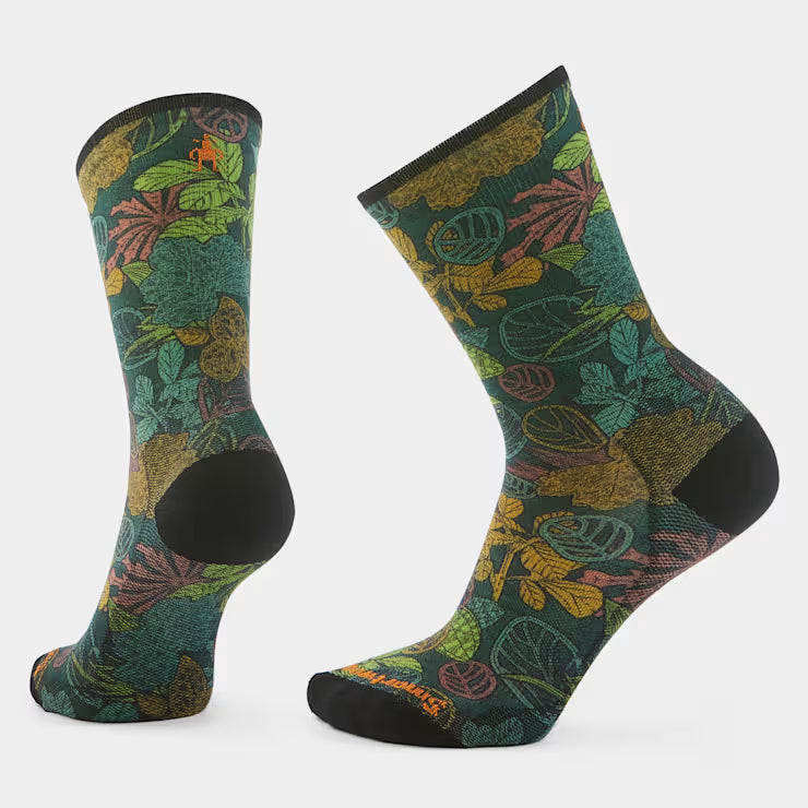 Smartwool Merino Bike Aloha Forest Print Crew Socks