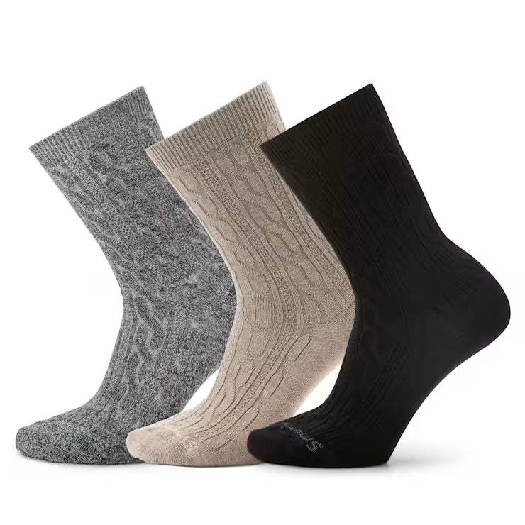 Smartwool Merino Everyday Cable Crew Socks Trio Gift Box