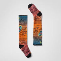 Smartwool Merino Junior Ski Geo Peaks Print Over The Calf Socks