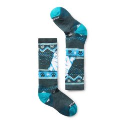 Smartwool Merino Kids' Wintersport Polar Bear Pattern Over The Calf Socks