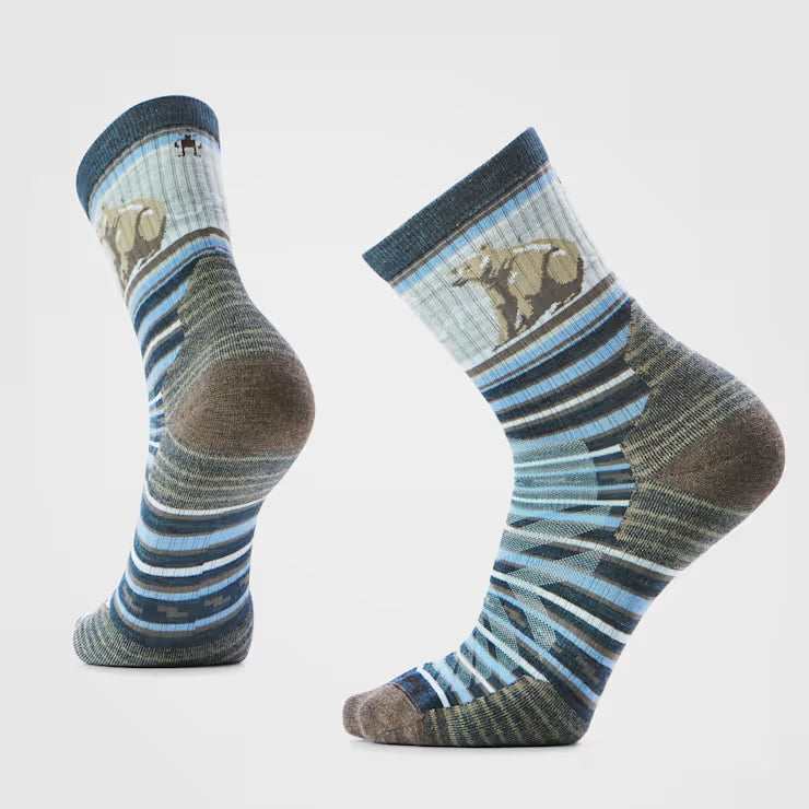 Smartwool Merino Hike Bear Stripe Mid Crew Socks