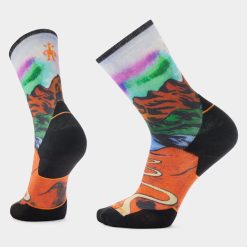 Smartwool Merino Trail Run Singletrack Print Crew Socks