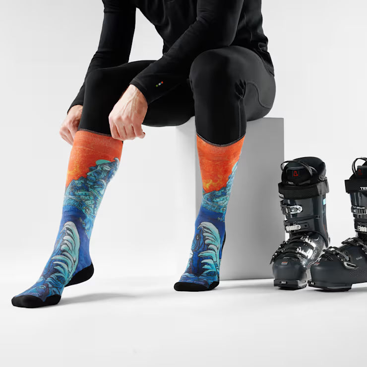 Smartwool Merino Ski Winter Haze Print OTC Socks - Image 2