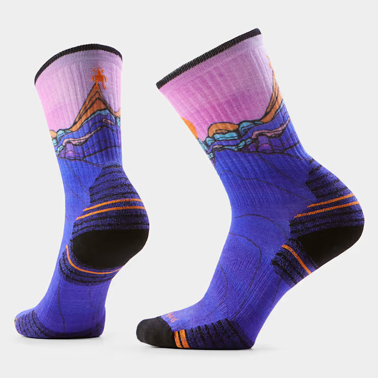 Smartwool Merino Women??s Hike Mountain Sunrise Print Crew Socks