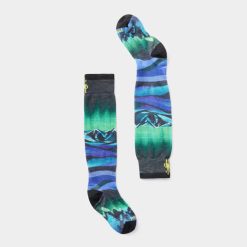 Smartwool Merino Junior Ski Aurora Flash Print Over The Calf Socks