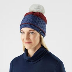 Smartwool Merino Cable Knit Colorblock Pom Beanie