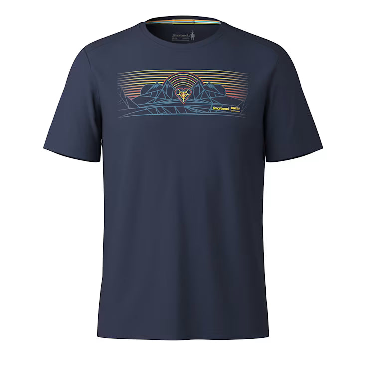 Smartwool Merino Men's Mountain Sunrise Active Short Sleeve Graphic Tee - Image 2