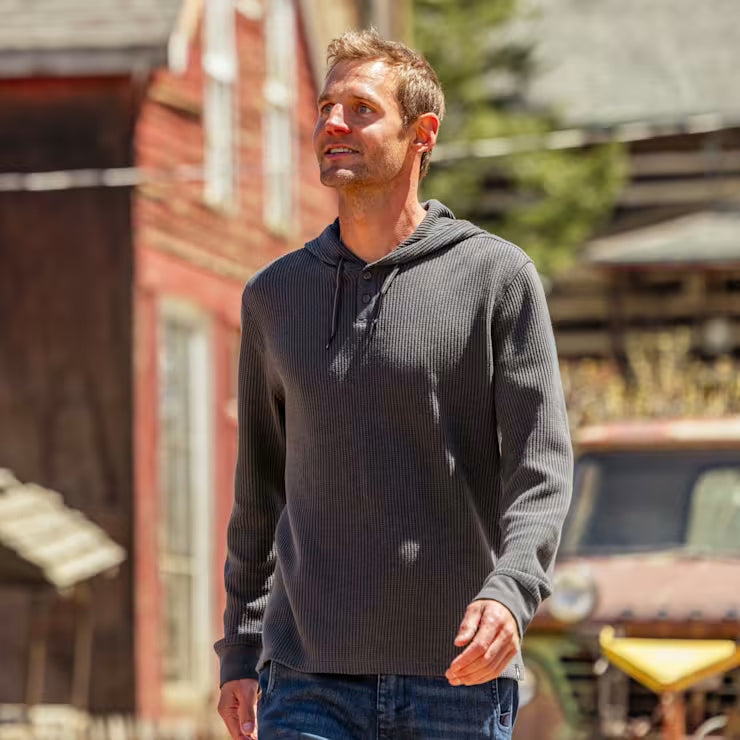 Smartwool Merino Men's Waffle Henley Hoodie - Image 4