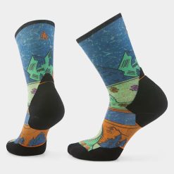 Smartwool Merino Women's Trail Run Mountain Print Crew Socks