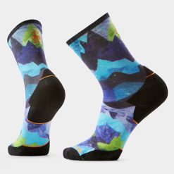 Smartwool Merino Trail Run Summit Sector Print Crew Socks